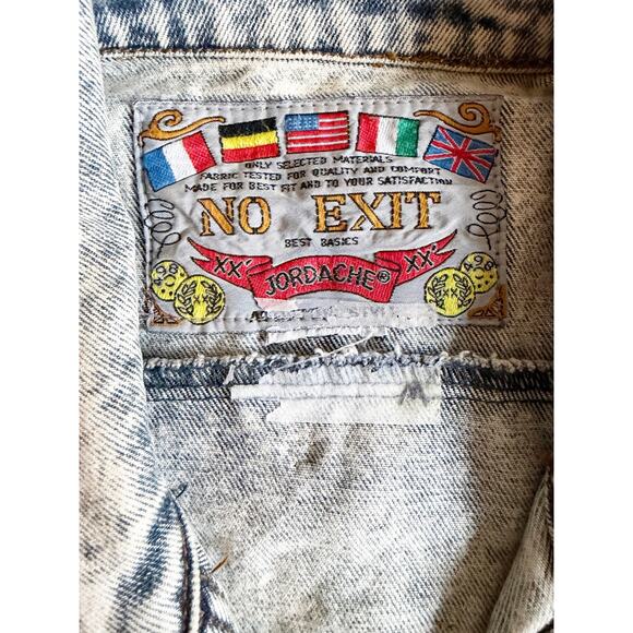 Vintage Jordache No Exit Hollywood Star Studded Denim Jacket Large Rare - Picture 12 of 16